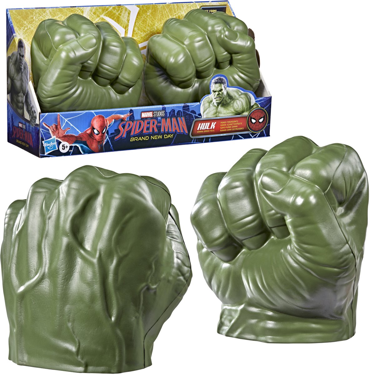 Hasbro spider-man nuevo día puños de hulk