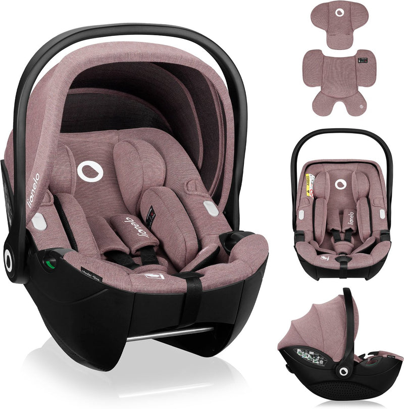 Lionelo moxie i-size - seggiolino auto dalla nascita - 40-87 cm - rivolto all'indietro (rwf) - tessuto bambù - seggiolino - leggero 4,3 kg - compatibile isofix - memory foam - cinture magnetiche - cappottina parasole - poggiatesta regolabile