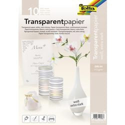 Carta artigianale folia 87400 carta trasparente bianca