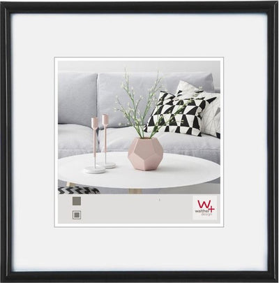 Walther galeria - kunststof lijst - fotoformaat 40x40 cm - zwart