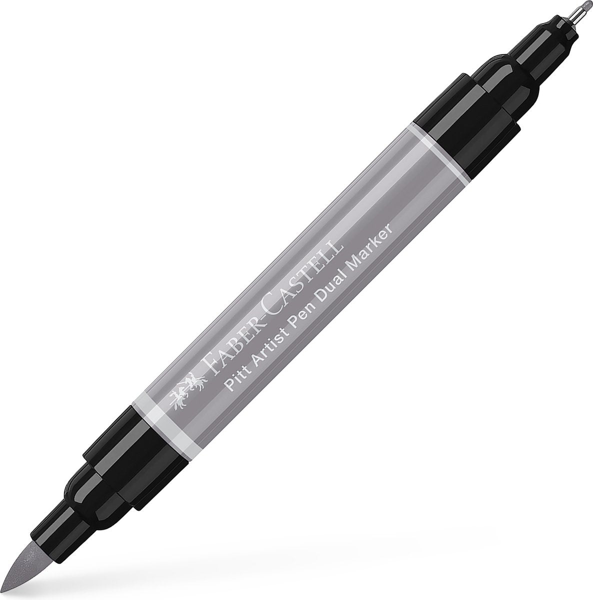 Faber-castell tekenstift - pitt artist pen - duo marker - 272 warmgrijs iii - fc-162272