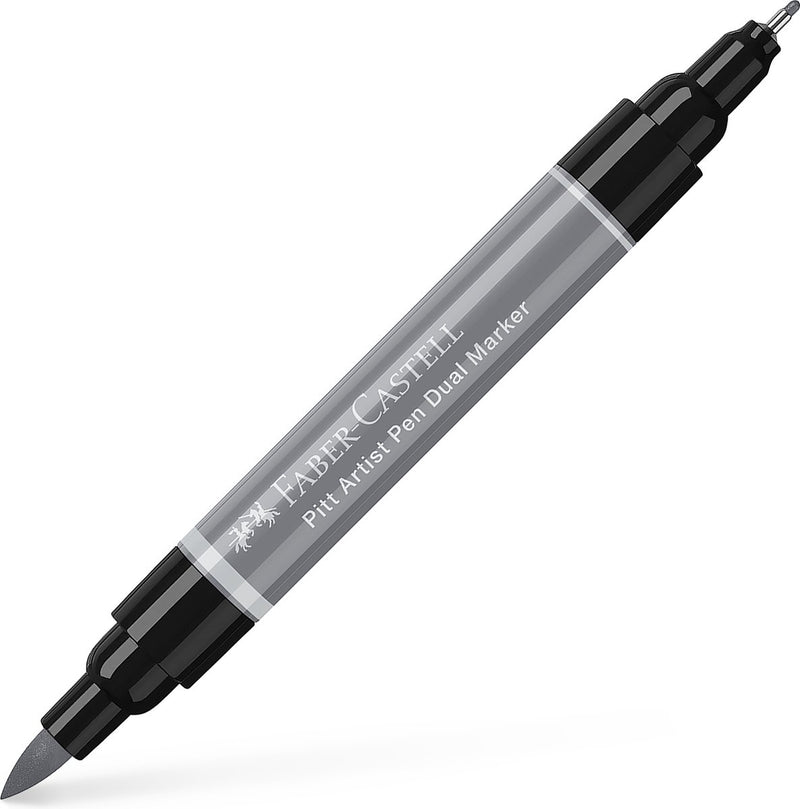 Penna da disegno Faber-castell - penna Pitt Artist - pennarello duo - 232 grigio freddo iii - fc-162232