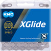 Collana KMC X-Glide 9 11V 126L Shimano Segnali grigi