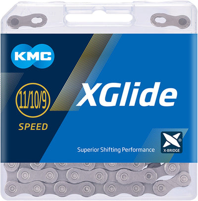Collana KMC X-Glide 9 11V 126L Shimano Segnali grigi