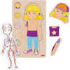 Goki Madera Capa Puzzle Human Body Girl, 29 °.