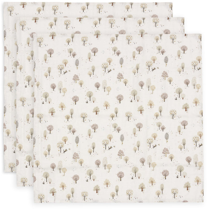 Panno idrofilo Jollein piccolo – 70x70cm – tiny park – 3 pezzi