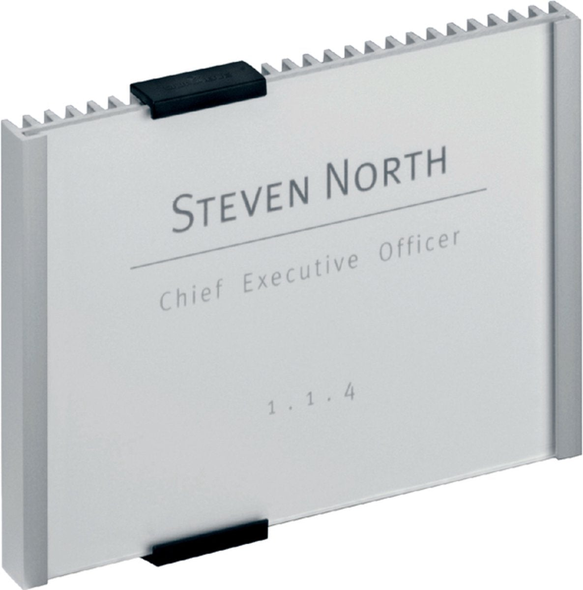 Merkloos sans marque durable 4801 naambord - naambordje - deurbord- info sign - geanodiseerd aluminium - metallic zilver- 149 x 105,5 mm