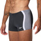 Speedo solid splice aquashort heren - strakke zwemshort heren - chloorbestendige zwemboxer heren - sportzwembroek heren met trekkoord - zwart grijs - xl