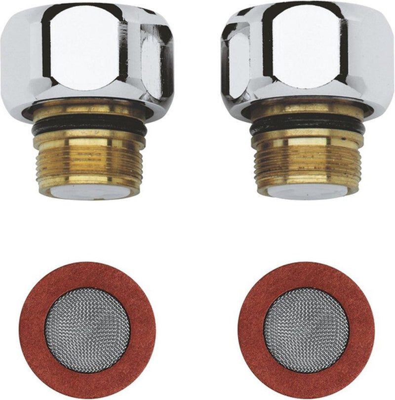 Grohe terugslagklep set - 2 stuks - chroom - 47189000