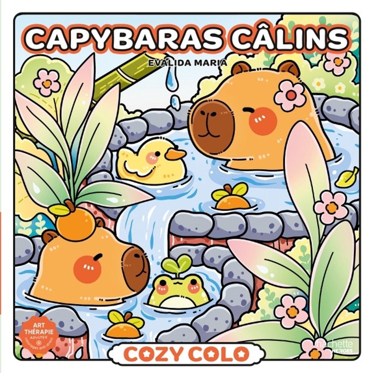 Hachette heroes – cozy colo – coloring book – capybaras – 170 g paper