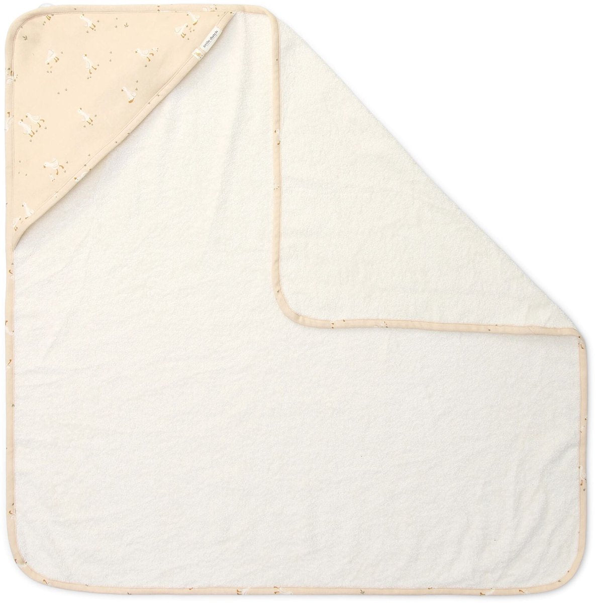 Little dutch badcape - wit - 75 x 75 - newborn naturals - little goose