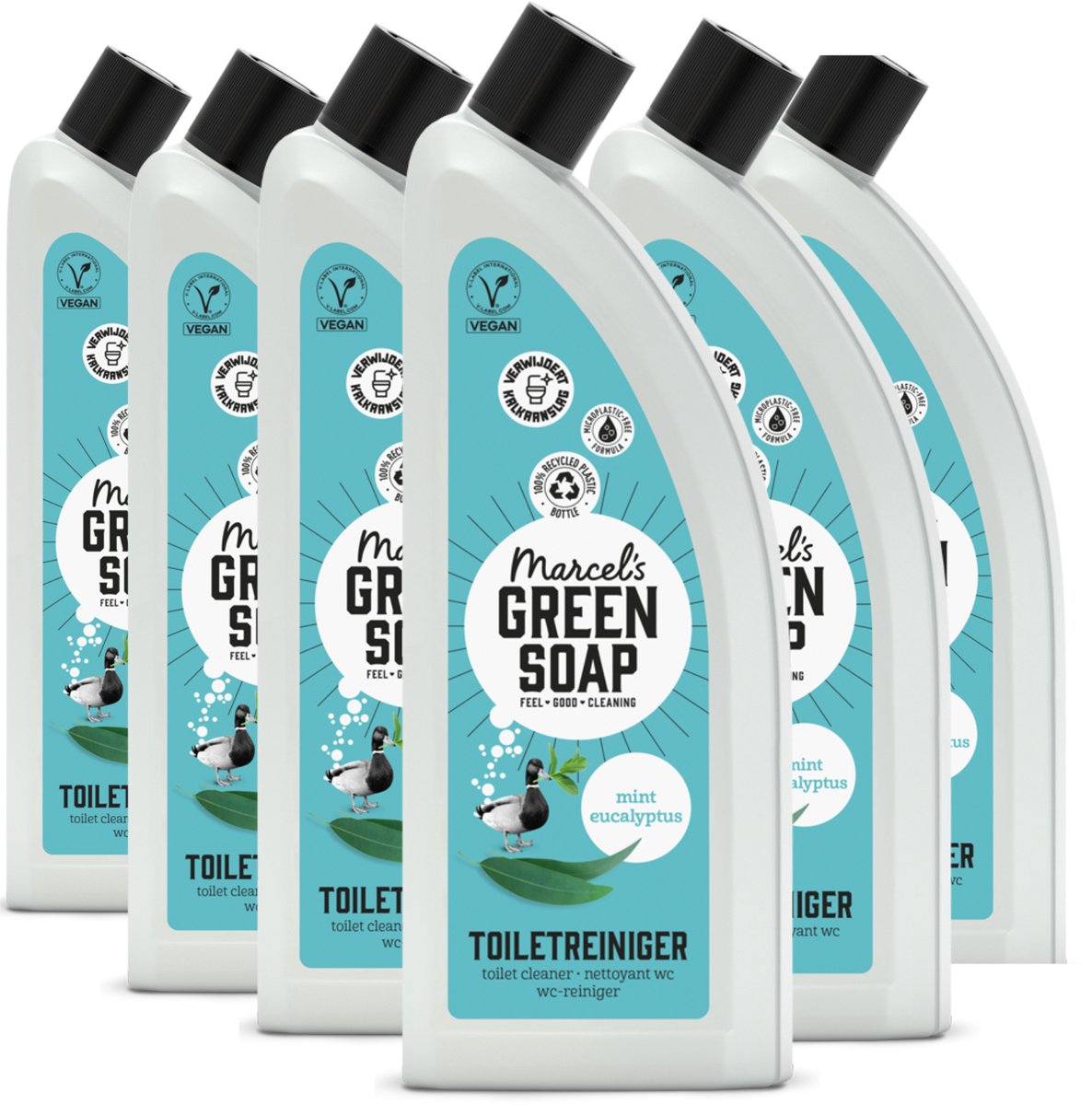 Marcel's green soap toiletreiniger - munt eucalyptus - 6 x 750 ml