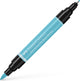Faber-castell drawing marker - pitt artist pen - 154 light cobalt turquoise - duomarkers - double-sided marker - fc-162154