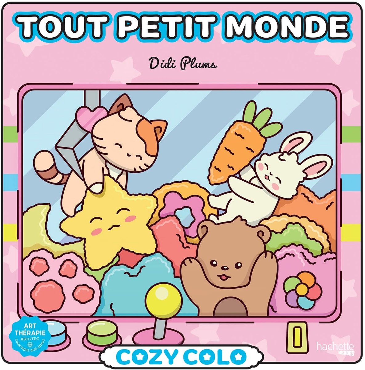 Hachette heroes cosy colo - didi plums - tout petit monde - hachette - libro para colorear para adultos