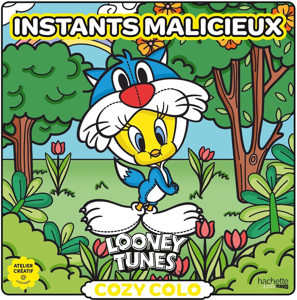 Hachette heroes cozy colo - looney tunes instants malicieux (ontdeugende momenten) - hachette - kleurboek voor volwassenen en kinderen