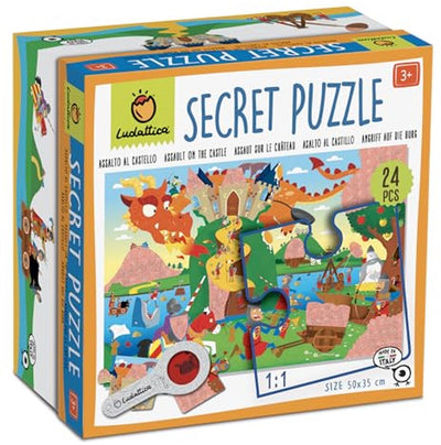 Ludattica puzzle castle - educational children's game 24 pieces of cardboard.