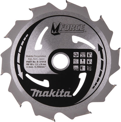 Accesorios Makita hoja de sierra circular | madera | 165x20x10t 15g - b-31918