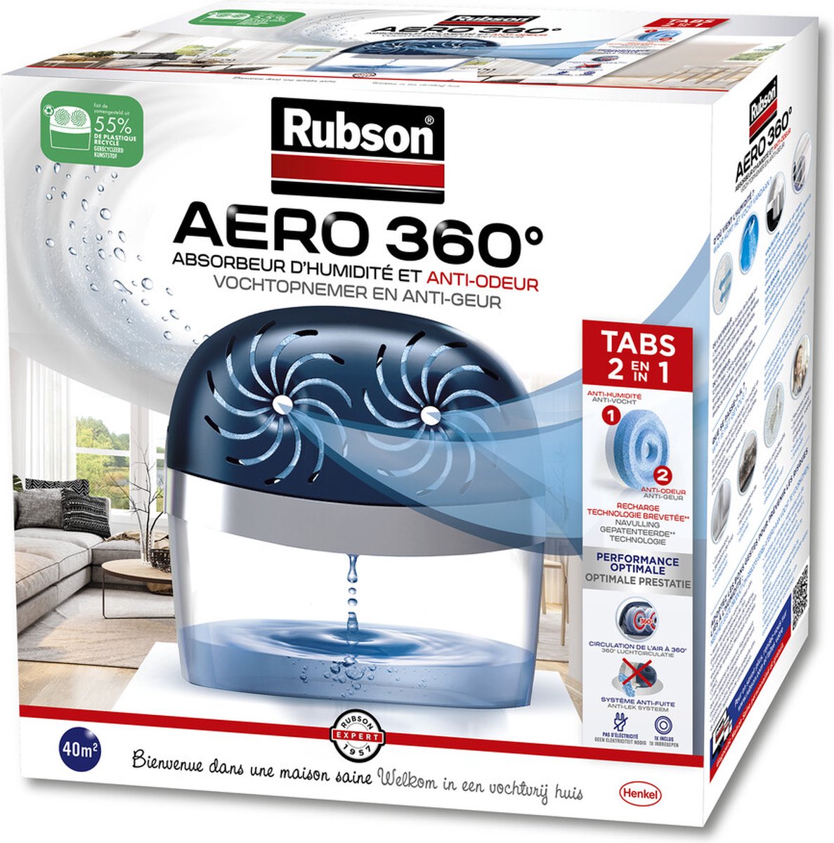 Rubson 1041929 - vo aero 360 gr 2x450 g | 6 pezzi
