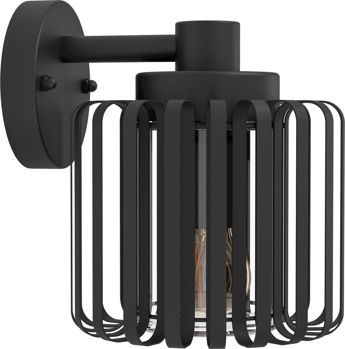 Eglo selinus wandlamp buiten - e27 - 22 cm - zwart