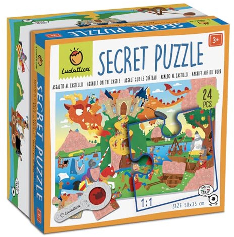 Castello puzzle Ludattica - gioco educativo per bambini 24 pezzi di cartone.