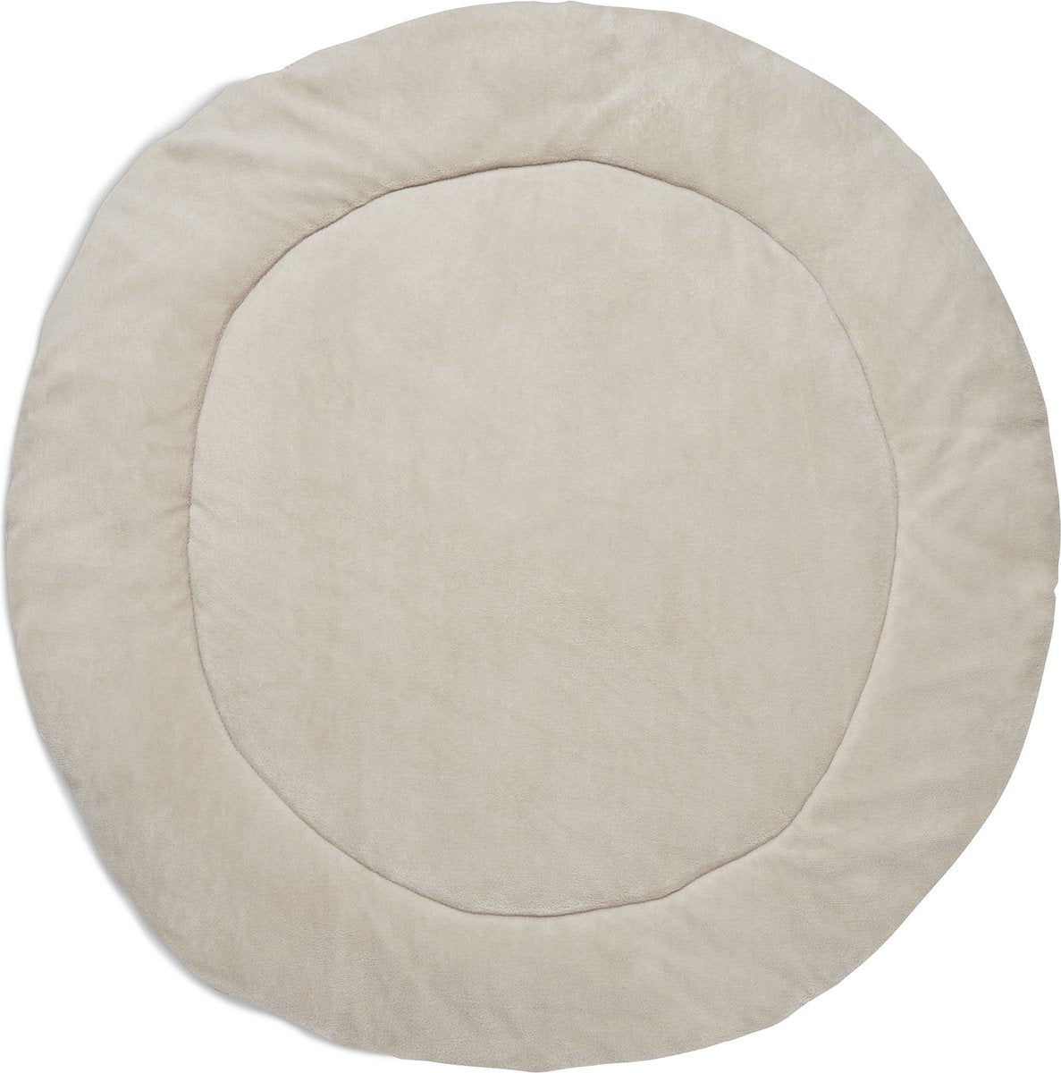 Jollein - tappeto da gioco rotondo (torrone) - maglia basic - cotone - tappeto da gioco per bambini - 95 cm