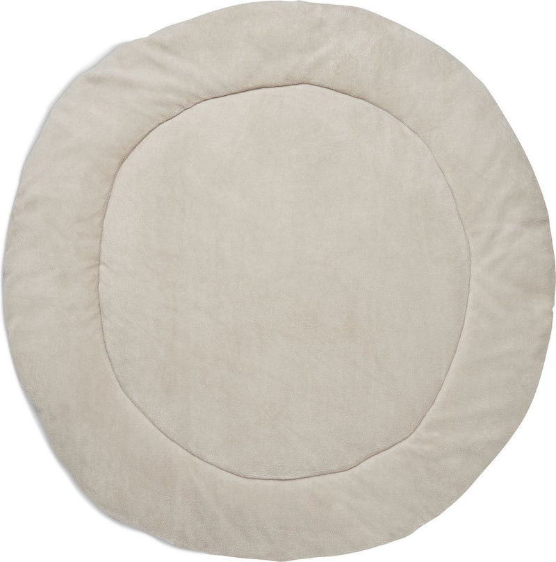 Jollein - tappeto da gioco rotondo (torrone) - maglia basic - cotone - tappeto da gioco per bambini - 95 cm