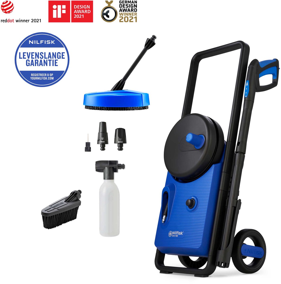 Nilfisk core 140 inhand power control pca - 140 bar - tubo lungo 8 metri