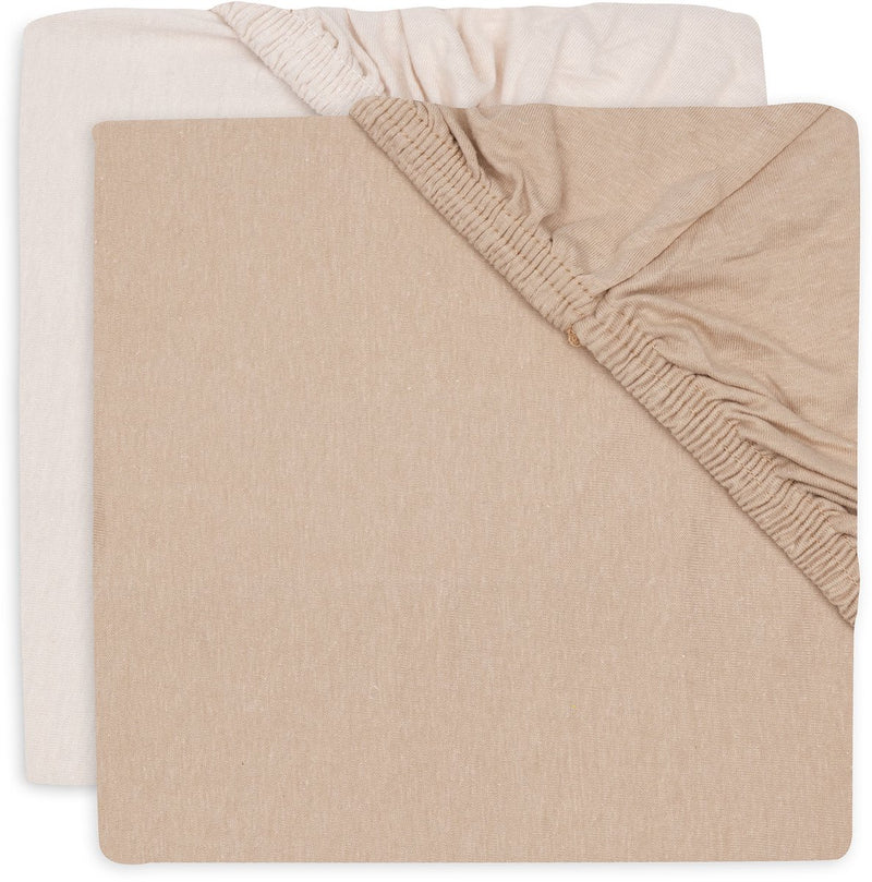 Lenzuolo con angoli per culla Jollein - 40 50x80 90 cm - jersey - rosa selvatica cipria - 2 pezzi