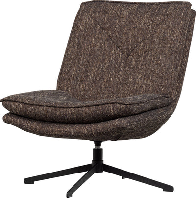 Poltroncina girevole Woood milaro - poliestere - marrone melange - 88x75x94