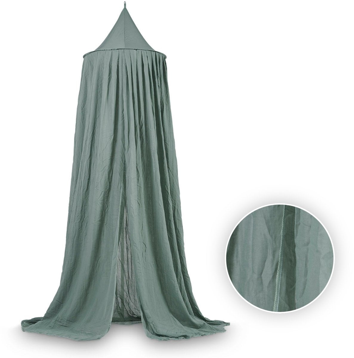 Jollein mosquitera vintage - verde ceniza - mosquitera bebé, dosel - 245cm