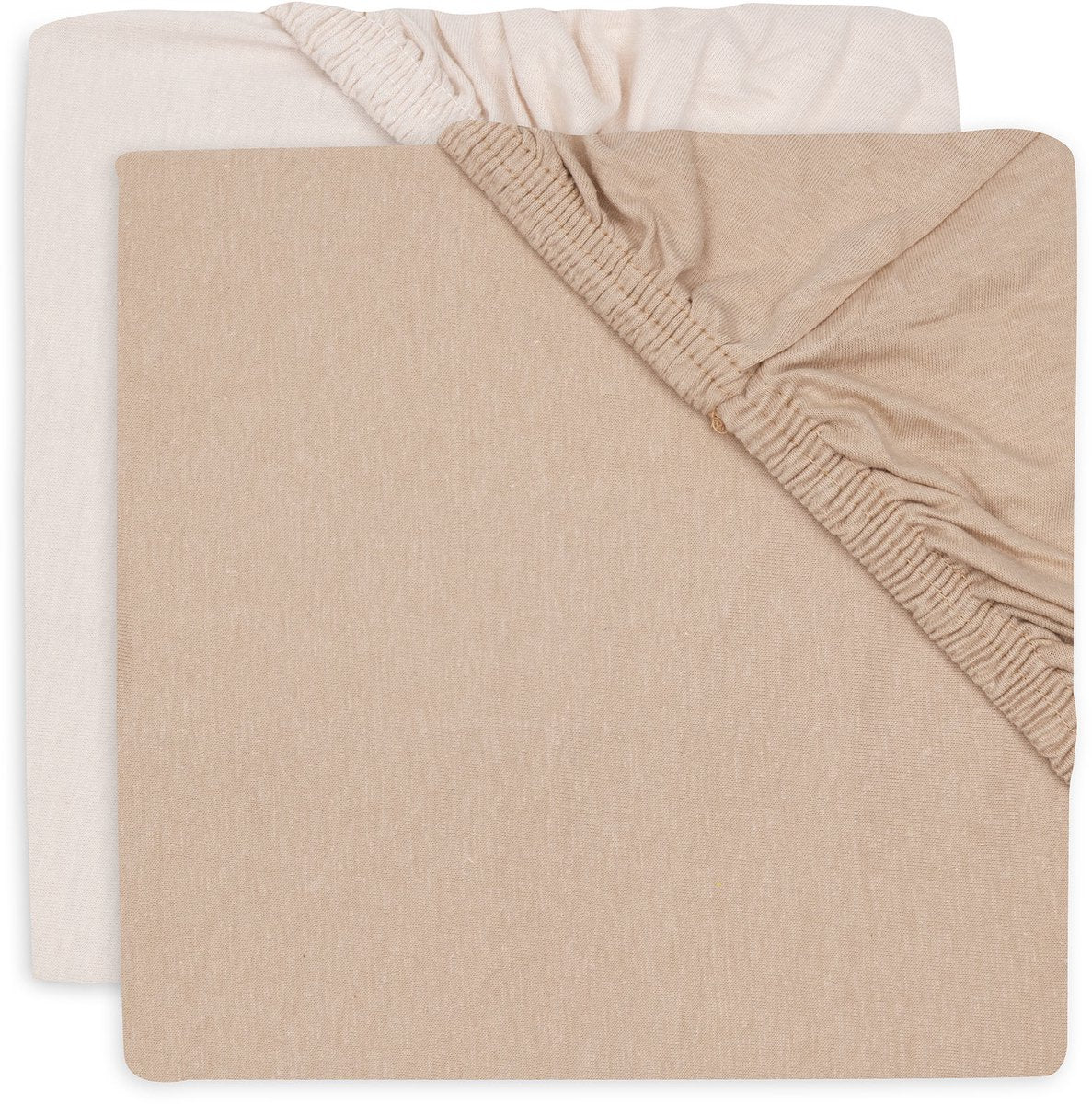 Lenzuolo con angoli Jollein per letto - 60x120 cm - jersey - rosa canina cipria - 2 pezzi