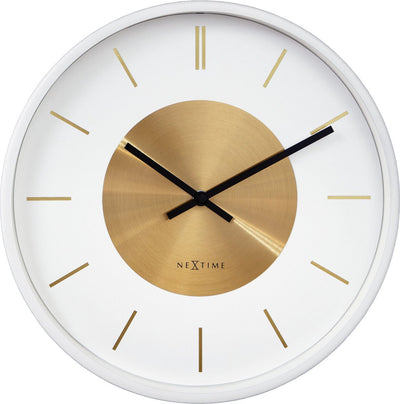 Nextime Nextime Wall Clock Retro II 25 cm Oro bianco