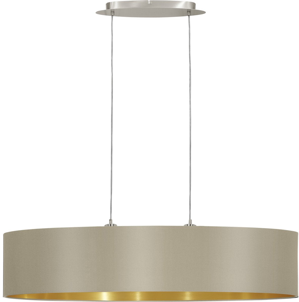 Eglo maserlo - lampada a sospensione - 100 cm - grigio tortora oro