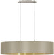 Eglo maserlo - lampada a sospensione - 100 cm - grigio tortora oro
