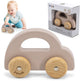 Polarb - coche de juguete de madera de color pastel, para bebés y niños pequeños