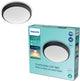 Philips led philips doris badkamer plafondlamp - zwart - klein - 6 w