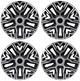 Nrm universele wieldoppen 14'' the best bicolor zilver zwart 4 stuks