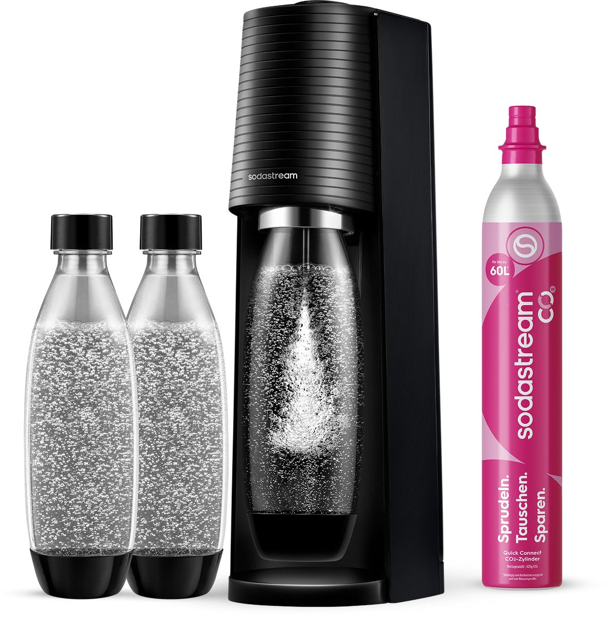 Sodastream macchina per acqua frizzante terra megapack nero