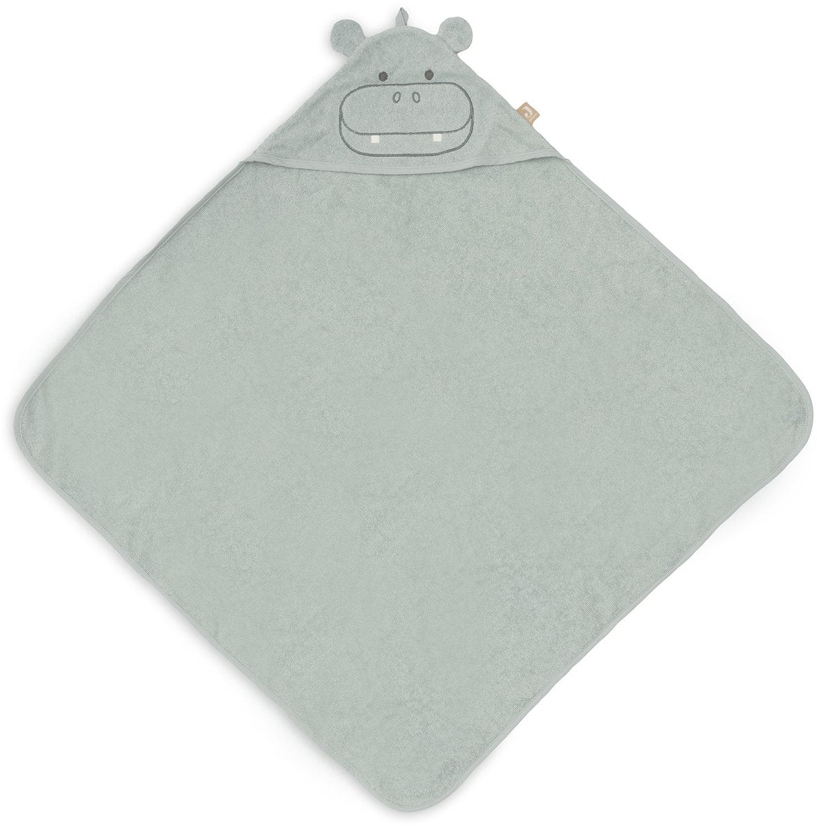 Jollein mantella da bagno in spugna 75x75 cm ippopotamo felice