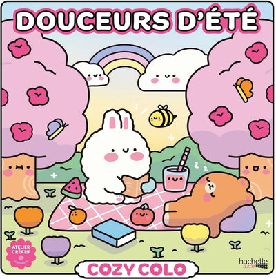 Hachette cozy colo - douceurs d'ete summer delights - atelier créatif autres licenses - coloring book for adults and children