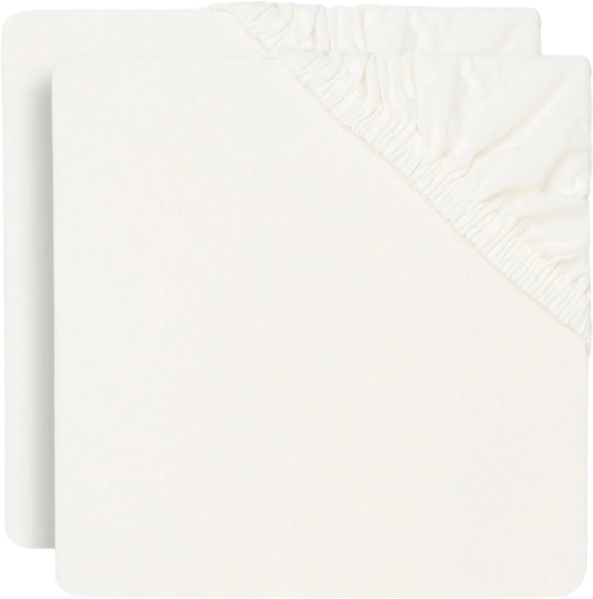 Jollein - lenzuolo con angoli per culla in jersey (avorio) - cotone - 2 pezzi - 60x120 cm
