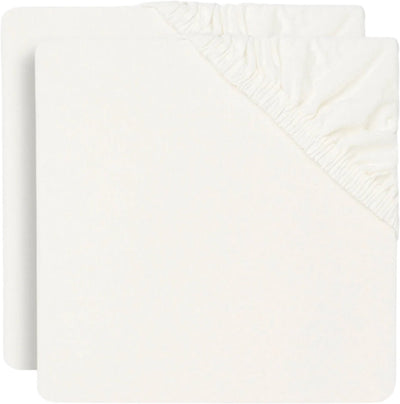 Jollein - lenzuolo con angoli per culla in jersey (avorio) - cotone - 2 pezzi - 60x120 cm