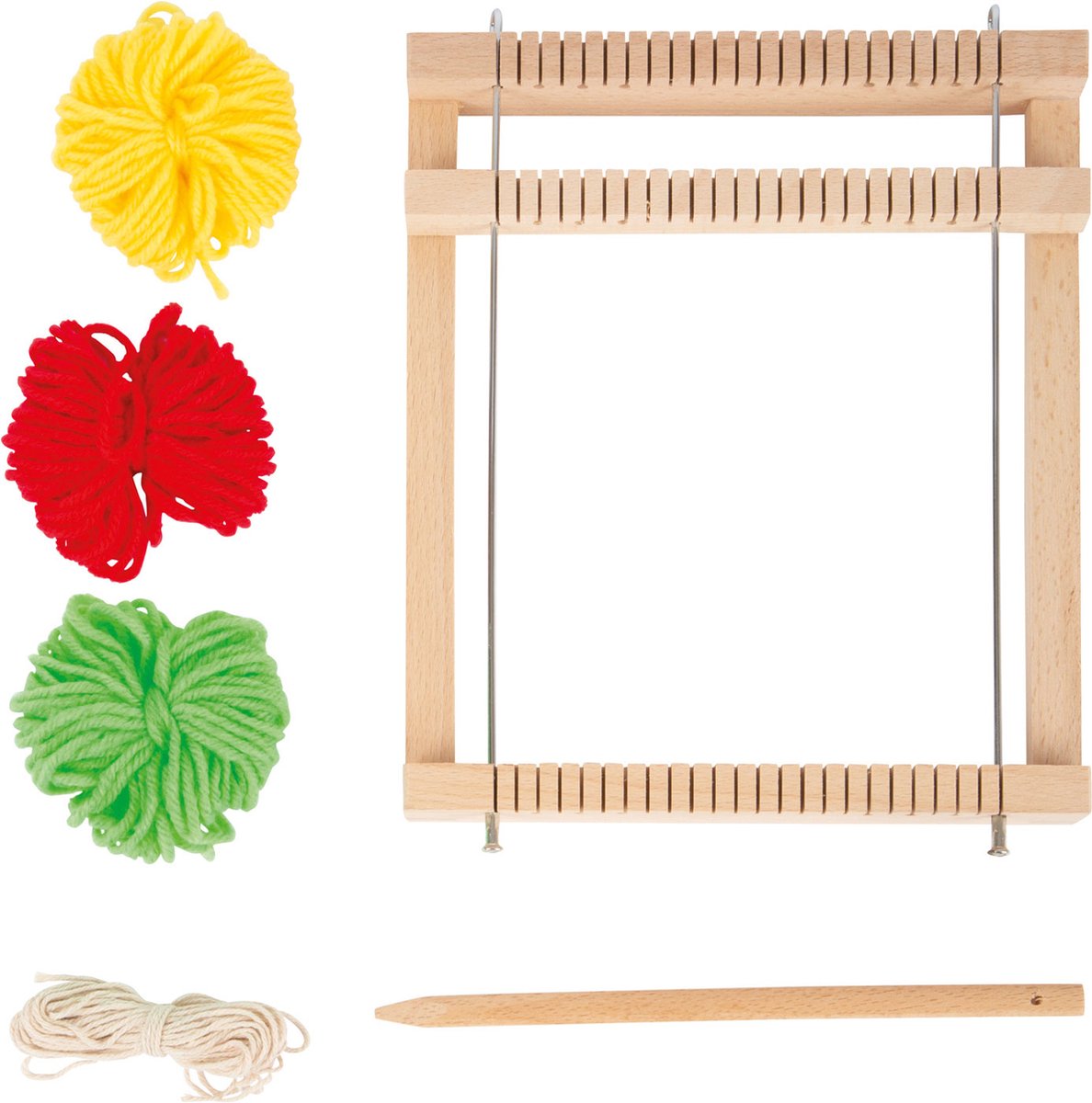 Pie pequeño - loom compacto de madera, 6dlg.