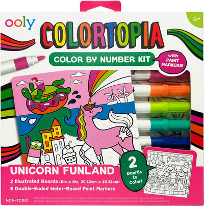 Ooly - colortopia - color by number - unicorn funland