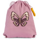 Pietre e ossa nocciola 4.0 - borsa da palestra - borsa da nuoto - materiale impermeabile - farfalla glitterata - lilla