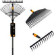 Rastrillo de jardín fiskars quikfit rastrillo de hojas con mango - rastrillo de jardín con mango - juego de 2 rastrillos