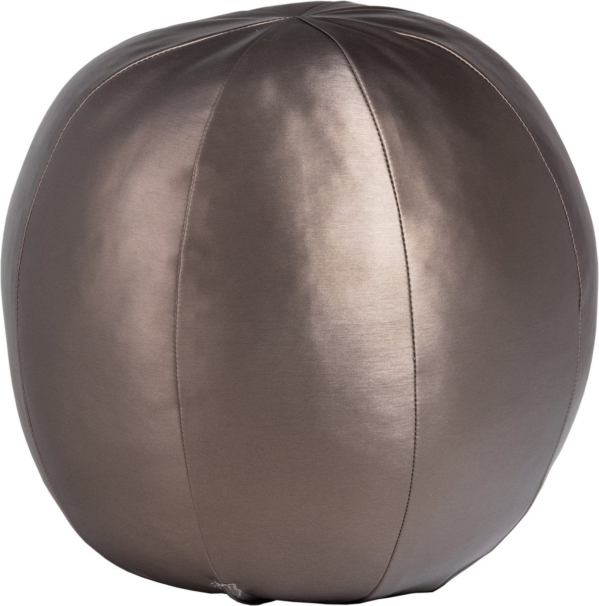 Woood rodeo bal kussen groot - metallic - koper bruin - 37x37x37