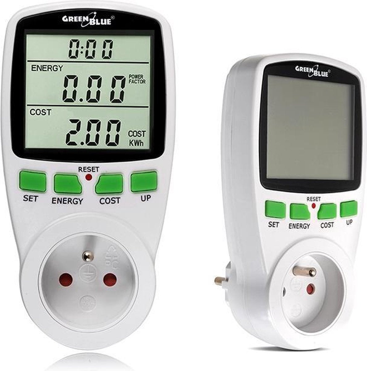 Greenblue gb202 - vermogensmeter wattmeter display meettijd met penaarde
