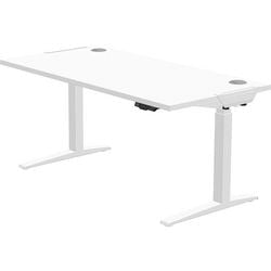 Borsa da scrivania sit-stand 9787201 acciaio, MFC bianco