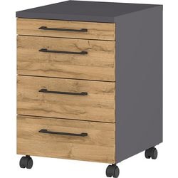 Cassettiera con rotelle germania 4251-564 marrone 610 mm (h)
